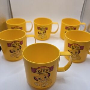 Vintage  The Lion King Jungle Adventures  Cups, Set Of 6